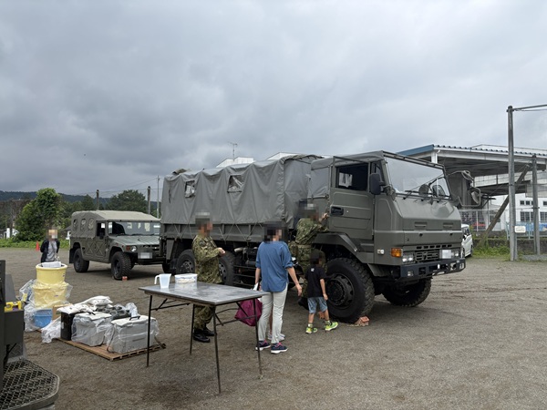 令和8年度小鹿野町防災訓練における自衛隊の展示ブース